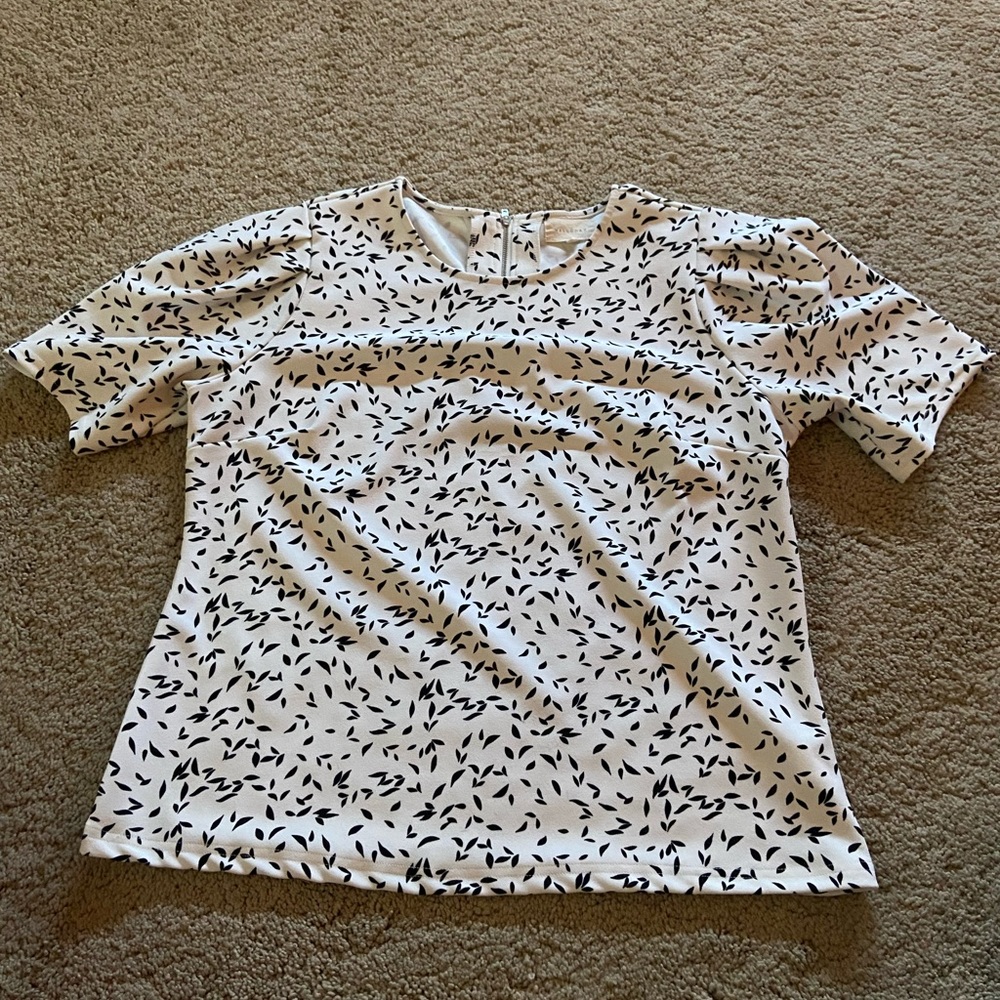 White printed blouse